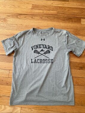 Under Armour Gray Vineyard Lacrosse Short-Sleeve Performance Tee